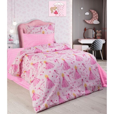 ΣΕΝΤΟΝΙΑ ΕΜΠΡΙΜΕ ΣΕΤ 3 τεμ kids Princess 392 160X240 Pink 70/30 Cott/Pol