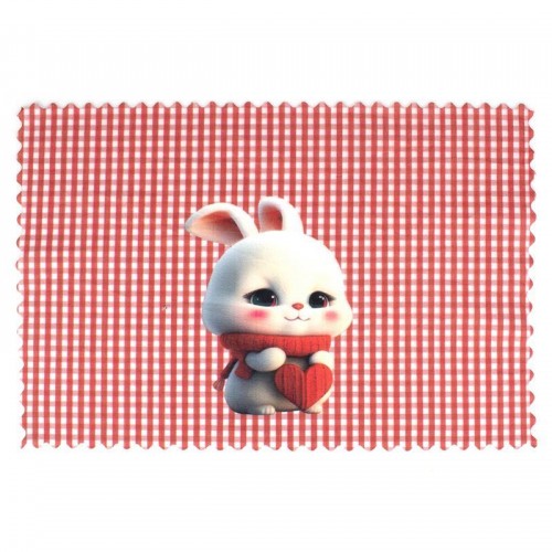 Σουπλά Φαγητού bebe Love Bunny 36 35X50 Κόκκινο Υφασμάτινο