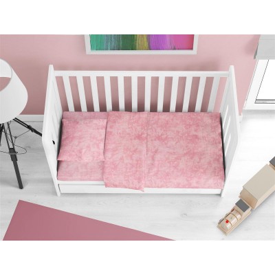 Σεντόνια Σετ 3 τεμ bebe Premium Shadow 617 120X160 Pink 100%  Cotton