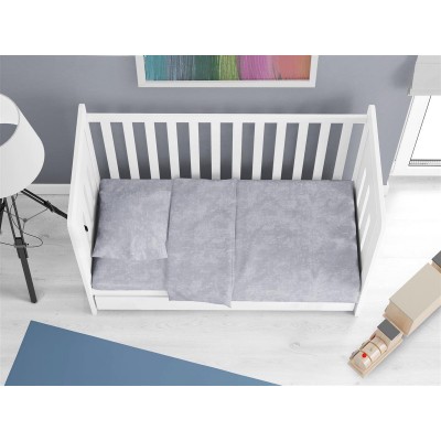 Σεντόνια Σετ 3 τεμ bebe Premium Shadow 621 120X160 Light Grey 100%  Cotton