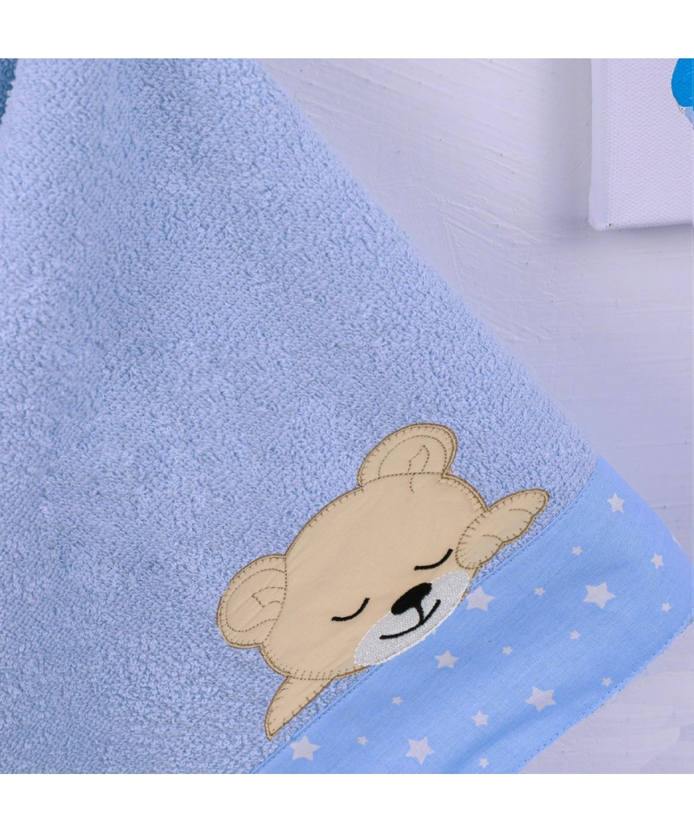 ΠΕΤΣΕΤΑ ΣΕΤ 2 τεμ bebe SLEEPING BEARS CUB 13 30X50,70X140 ΣΙΕΛ Cotton 100% 