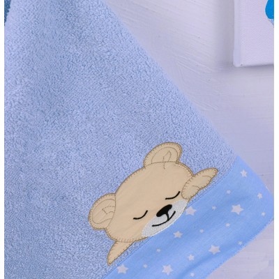 ΠΕΤΣΕΤΑ ΣΕΤ 2 τεμ bebe SLEEPING BEARS CUB 13 30X50,70X140 ΣΙΕΛ Cotton 100% 