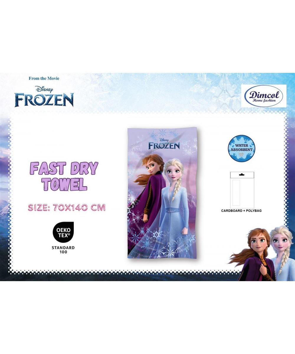 Πετσέτα Θαλάσσης Quick Dry Disney Home Frozen 22 70X140 Lilac 100%  Microfiber