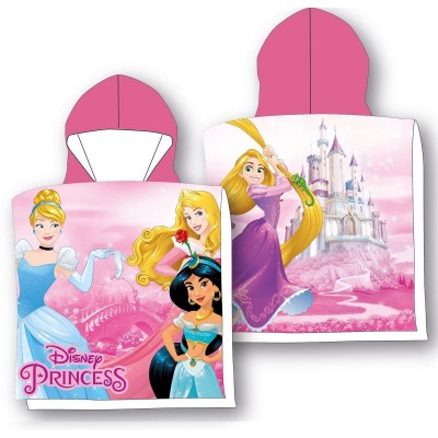 Πόντσο Θαλάσσης Quick Dry Disney Home Princess 24 50X100 Pink 100%  Microfiber