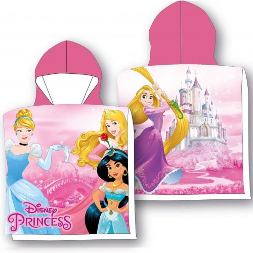 Πόντσο Θαλάσσης Quick Dry Disney Home Princess 24 50X100 Pink 100%  Microfiber