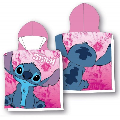 Πόντσο Θαλάσσης Quick Dry Disney Home Lilo & Stitch 22 50X100 Pink 100%  Microfiber