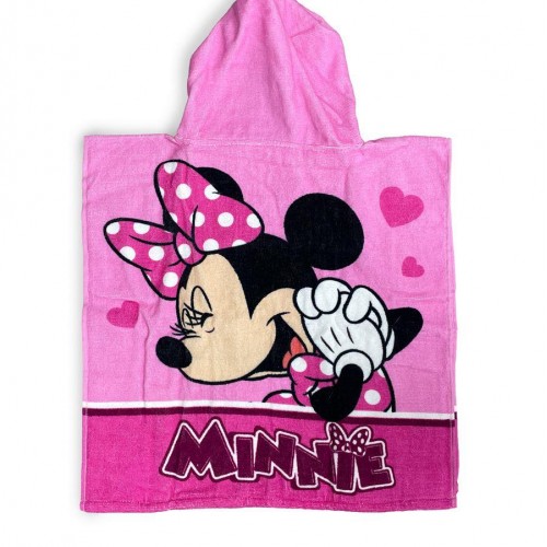 Beach Poncho Quick Dry Disney Home Minnie 202 50X100 Pink 100% Microfiber