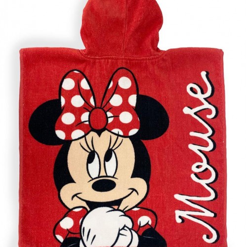 Πόντσο Θαλάσσης Quick Dry Disney Home Minnie 203 50X100 Red 100%  Microfiber