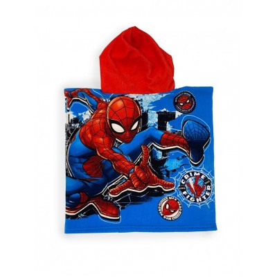 Πόντσο Θαλάσσης Quick Dry Marvel Spider-Man 17 50X100 Sky Blue 100%  Microfiber