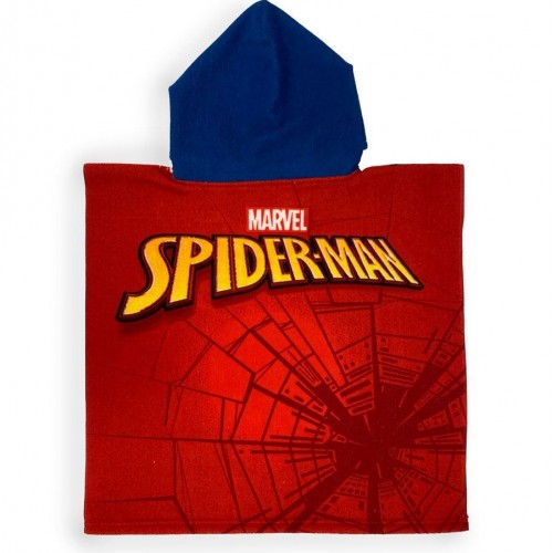 Beach Poncho Quick Dry Marvel Spider-Man 25 50X100 Red 100% Microfiber