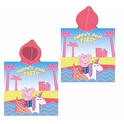 Πόντσο Θαλάσσης Quick Dry Hasbro Peppa Pig 32 50X100 Pink 100%  Microfiber