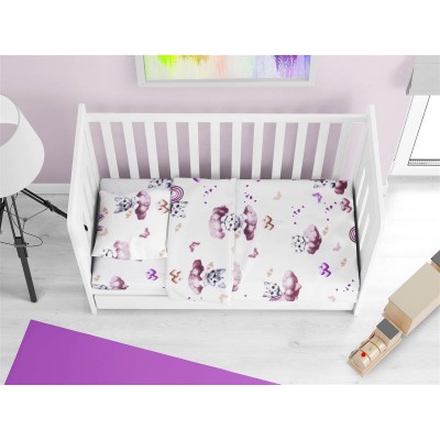 Κατωσέντονο Με Λάστιχο bebe Kitten 561 0,70X1,40X0,15 Mauve 100%  Cotton