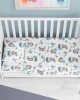 Fitted sheet with rubber bebe Lion 533 0,70X1,40X0,15 Sky Blue 100% Cotton