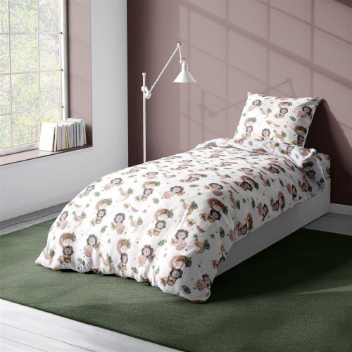 Παπλωματοθήκη Εμπριμέ kids Lion 532 160X240 Beige 100%  Cotton