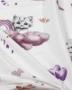 Σεντονάκι Λίκνου bebe Kitten 561 80X110 Mauve 100%  Cotton