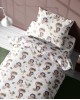 Σεντόνια Εμπριμέ Σετ 2 τεμ kids Lion 532 160X240 Beige 100%  Cotton