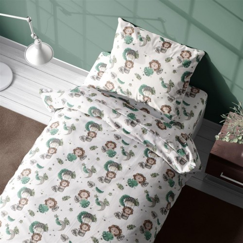 Σεντόνια Εμπριμέ Σετ 2 τεμ kids Lion 534 160X240 Green 100%  Cotton