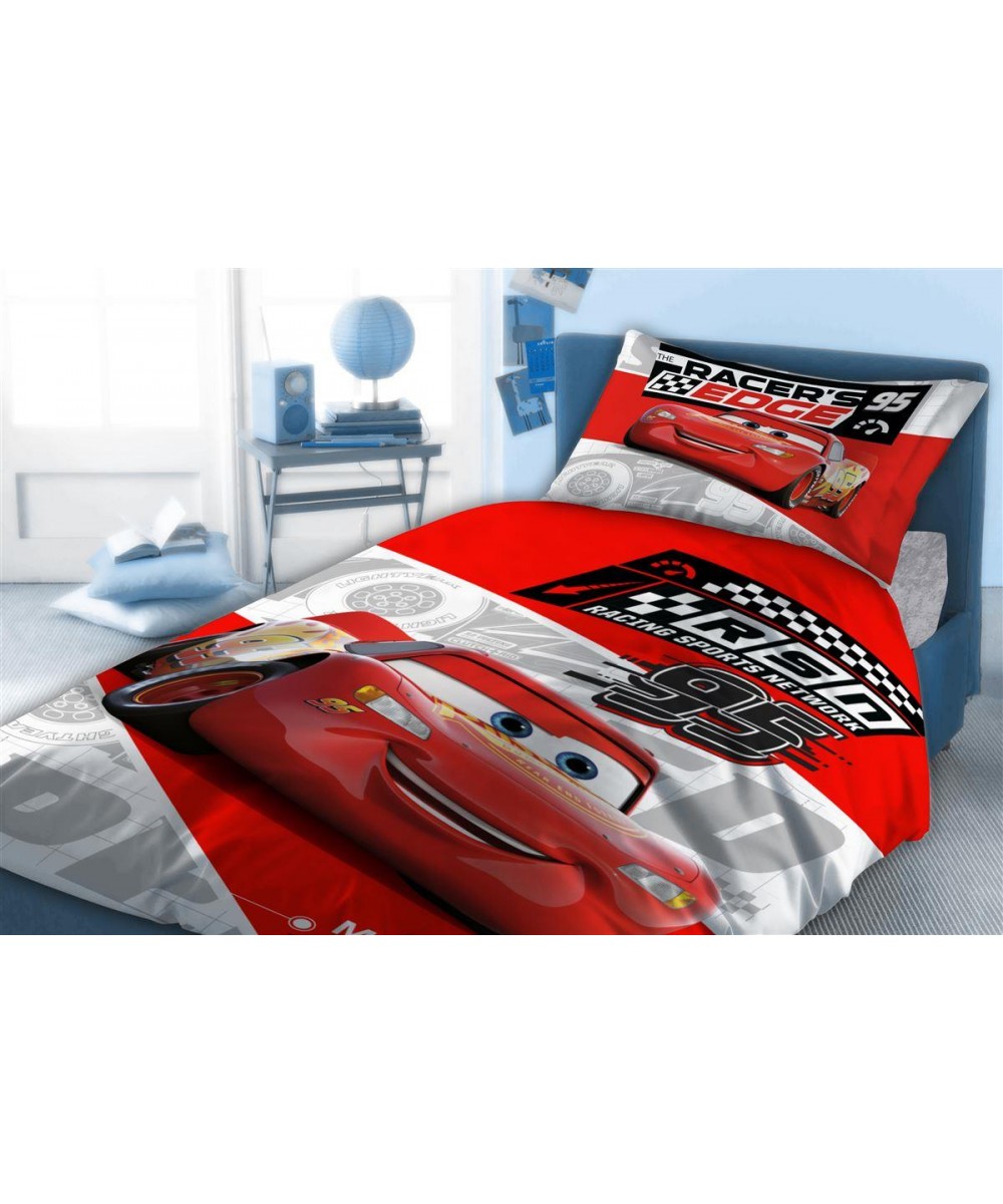 Παπλωματοθήκη Σετ 2 τεμ Disney Home Cars 770 160X240 Pink 100%  Cotton