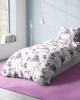 Παπλωματοθήκη Εμπριμέ kids Princess 389 160X240 White-Lila 70/30 Cott/Pol