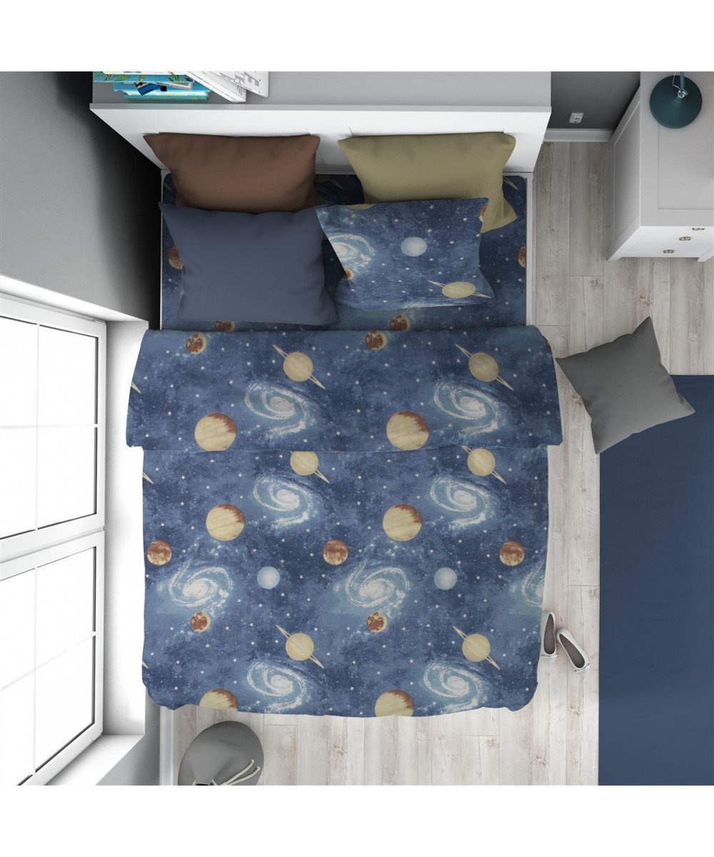 Duvet cover Printed kids Milky Way 185 160X240 Blue 100% Cotton