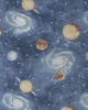 Baby Crib Sheet Milky Way 185 80X110 Blue 100% Cotton