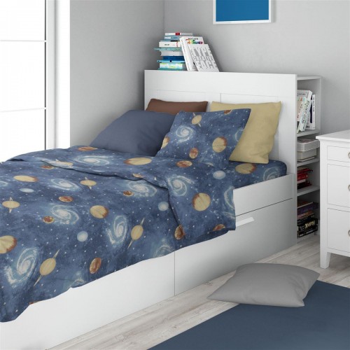 Σεντόνια Εμπριμέ Σετ 2 τεμ kids Milky Way 185 160X240 Blue 100%  Cotton