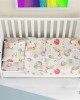 Printed sheets Set of 3 bebe Spaceship 186 120X160 Beige 100% Cotton