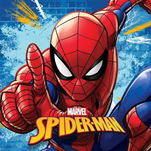 Λαβέτα Νηπιαγωγείου Marvel Spider-Man 70 30X30 Sky Blue 100%  Polyester