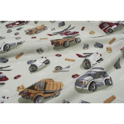 Σεντόνια Εμπριμέ Σετ 3 τεμ kids Toys 47 160X240 Olive 100%  Cotton Flannel