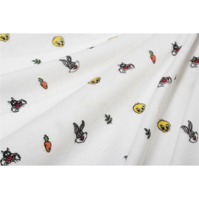 Bebe Looney Tunes Fitted Sheet 38 0.70X1.40X0.15 White 100% Cotton Flannel