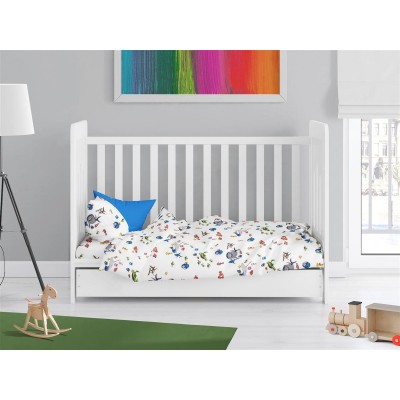 Παπλωματοθήκη Εμπριμέ bebe Nemo 31 120X160 White 100%  Cotton Flannel