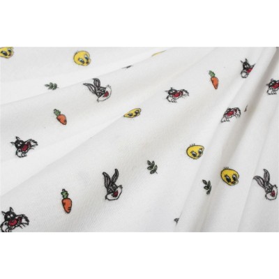 Σεντόνια Εμπριμέ Σετ 3 τεμ bebe Looney Tunes 38 120X160 White 100%  Cotton Flannel