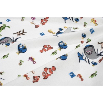 Σεντόνια Εμπριμέ Σετ 3 τεμ kids Nemo 31 160X240 White 100%  Cotton Flannel