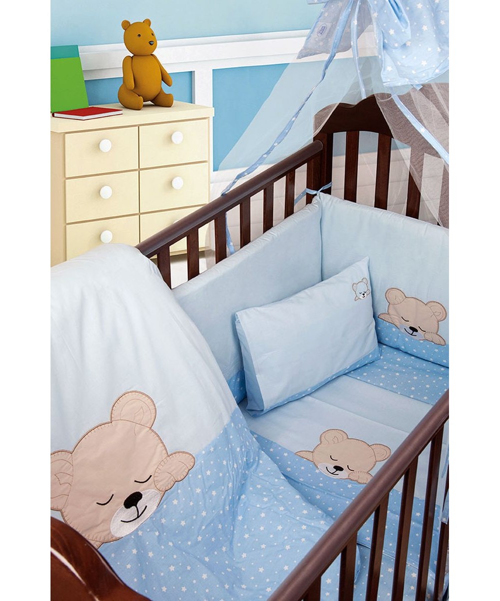 ΠΡΟΙΚΑ ΜΩΡΟΥ 3 τεμ bebe SLEEPING BEARS CUB 13  ΣΙΕΛ Cotton 100% 