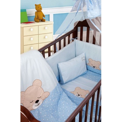 ΠΡΟΙΚΑ ΜΩΡΟΥ 3 τεμ bebe SLEEPING BEARS CUB 13  ΣΙΕΛ Cotton 100% 