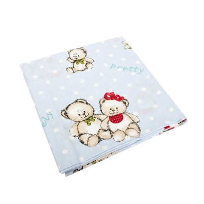 ΣΕΝΤΟΝΑΚΙ ΛΙΚΝΟΥ bebe Two Lovely Bears 64 80Χ110 Blue Cotton 100% 