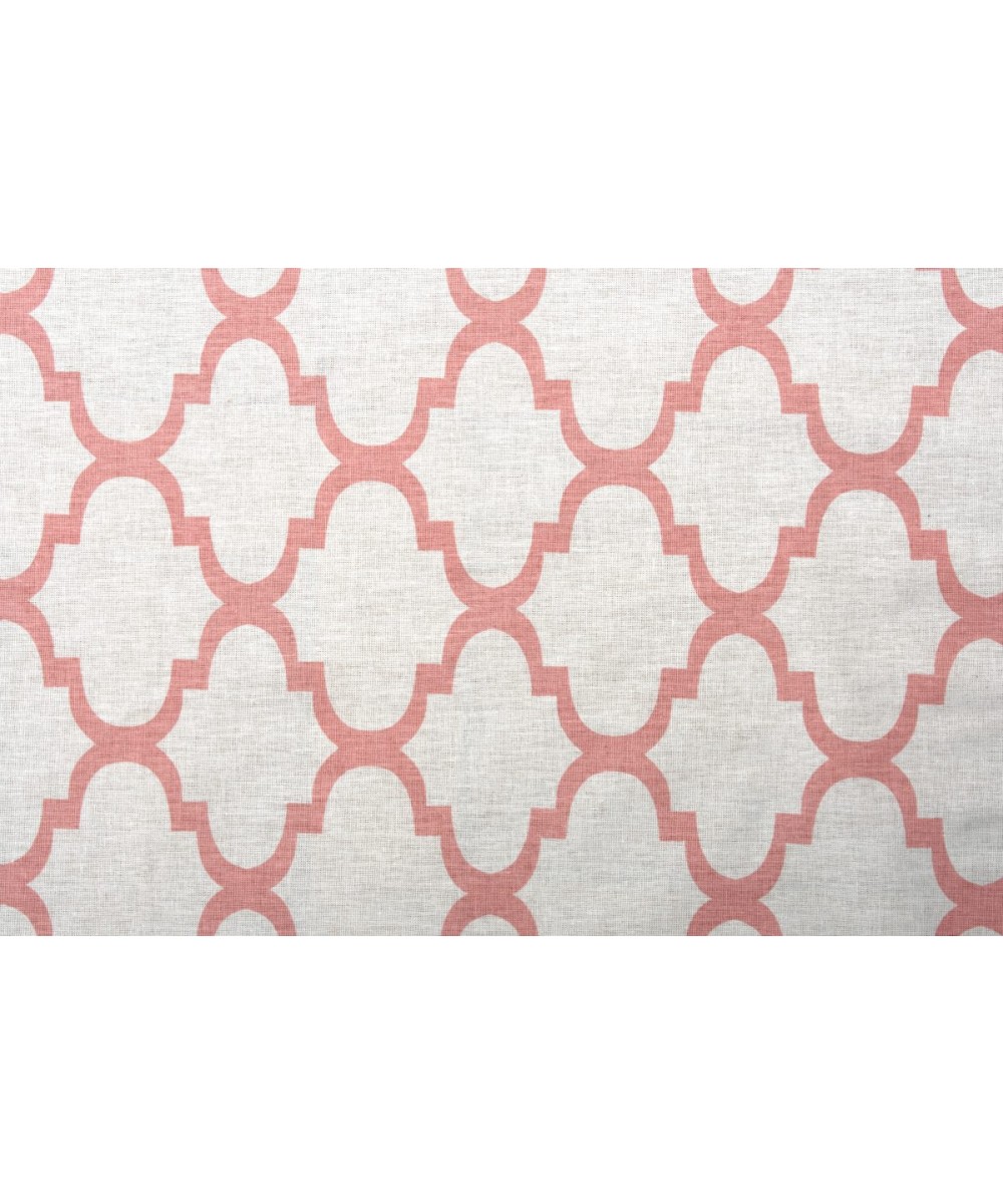 Crib sheet bebe Windows 161 80X110 White-Coral Cotton 100%