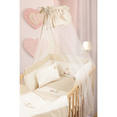 MOSQUITO NET bebe HAPPY BEARS 22 160X490 BLACK/BEIGE Cotton 100% 