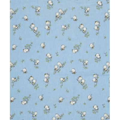 ΣΕΝΤΟΝΑΚΙ ΛΙΚΝΟΥ bebe Birds 14 80Χ110 Sky blue Flannel cotton 100% 