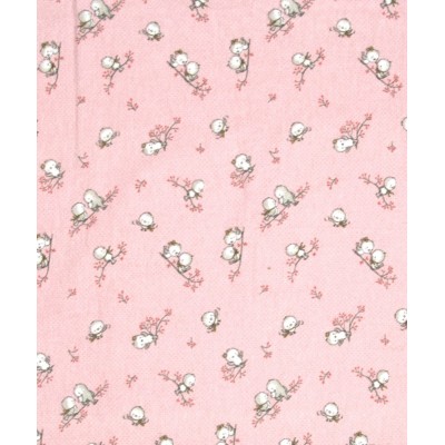 ΣΕΝΤΟΝΑΚΙ ΛΙΚΝΟΥ bebe Birds 15 80Χ110 Pink Flannel cotton 100% 