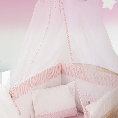 MOSQUITO NET bebe PRINCESS 33 160X490 WHITE/PINK Cotton 100% 