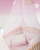 MOSQUITO NET bebe PRINCESS 33 160X490 WHITE/PINK Cotton 100%