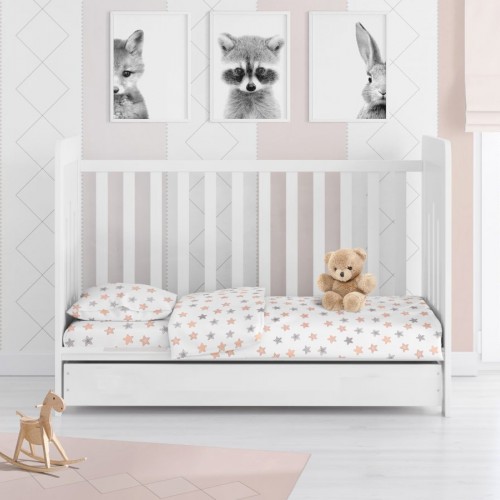 PRINTED SHEETS SET 3 pcs bebe Star 103 120X160 Gray Cotton 100% 