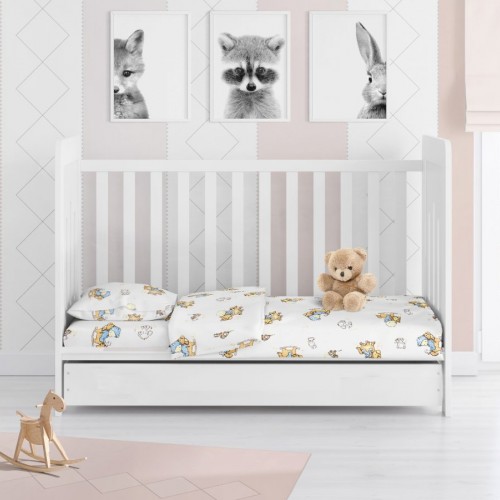 PRINTED SHEETS SET 3 pcs bebe Baby 04 120X160 Flannel cotton 100% 