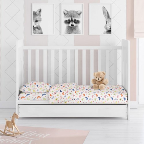 ΣΕΝΤΟΝΙΑ ΕΜΠΡΙΜΕ ΣΕΤ 3 τεμ bebe Butterfly 49 120Χ160 Rotary Print Flannel cotton 100% 