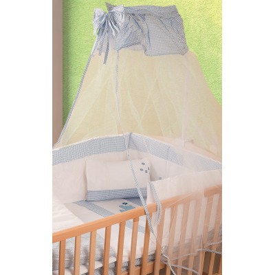 MOSQUITO NET bebe ELEPHANT 18 160X490 WHITE/BLUE Cotton 100% 