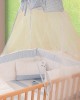 MOSQUITO NET bebe ELEPHANT 18 160X490 WHITE/BLUE Cotton 100%