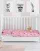 PRINTED SHEETS SET 3 pcs bebe Lamb 05 120X160 Pink Flannel cotton 100%