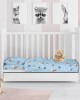 PRINTED SHEETS SET 3 pcs bebe Lamb 06 120X160 Sky blue Flannel cotton 100%