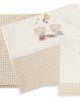 SHEET SET 3 pcs bebe HAPPY BEARS 22 120X170 BLACK/BEIGE Cotton 100%